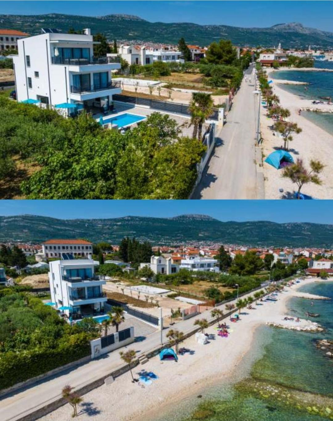 Beachfront Villa Sol&Mar With Heated Pool And Jacuzzi Kaštela Εξωτερικό φωτογραφία